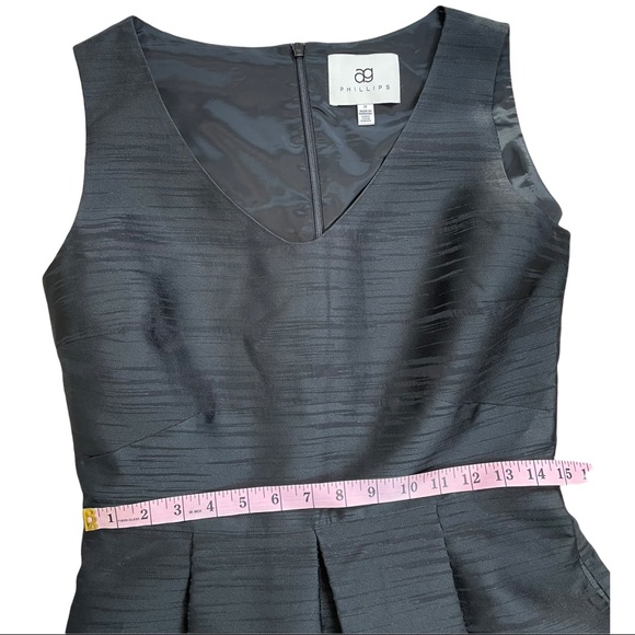 AG Phillips Silk Professional Women’s A-Line Black Short Dress - Size 10 Pockets - Picture 8 of 9